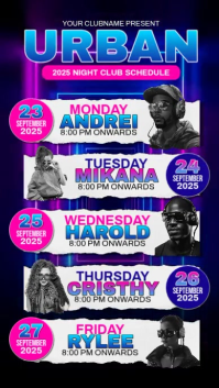Party Nightclub Schedule Template | PosterMyWall