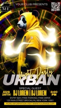Urban Party Video Ads เรื่องราวบน Instagram template