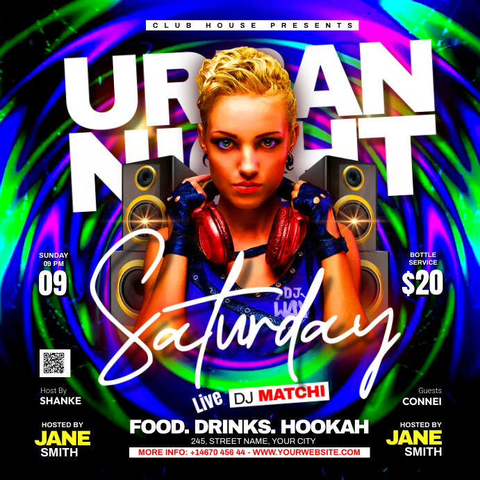 Modèle URBAN SATURDAY PARTY | PosterMyWall