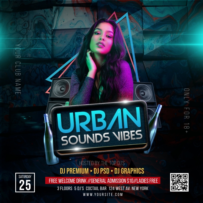 Urban Sound Vibes Social Media Post Template | PosterMyWall