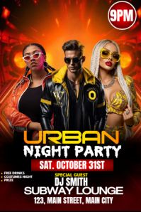 urban vibes party Poster template