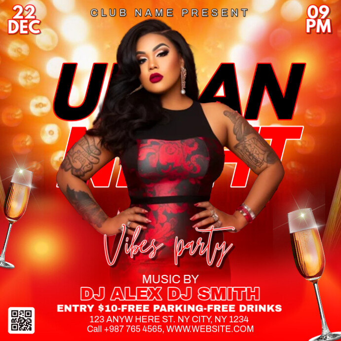Urban vibes party Template | PosterMyWall