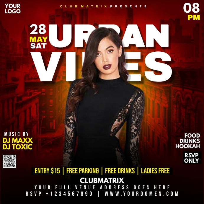 URBAN VIBES PARTY Template | PosterMyWall