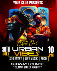 urban vibes party Instagram Portrait template