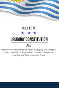 uruguay consitution day Affiche template