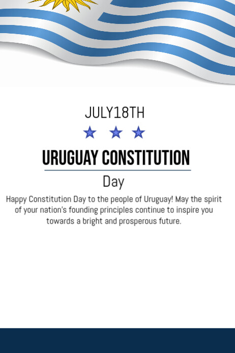 uruguay consitution day Poster template