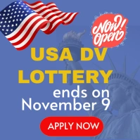 US DV LOTTERY GREENCARD POSTER Publicación de Instagram template