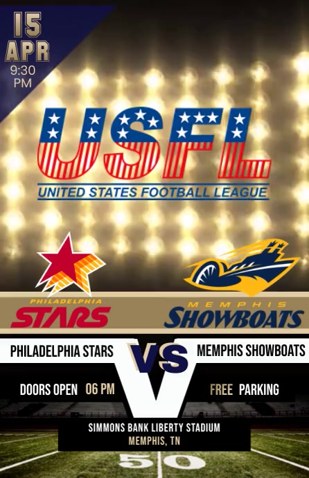 US Football league, american football Video, Tabloid template
