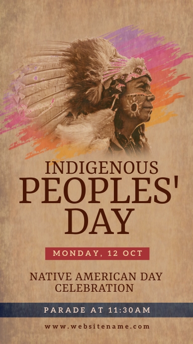 US Indigenous People’s Day Instagram Story template