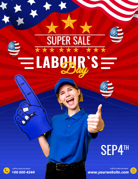 US Labour Day Template PosterMyWall
