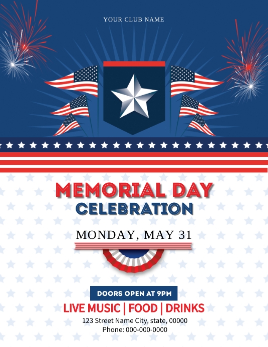 Us Memorial Day Flyer Template | PosterMyWall