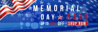 us memorial day poster template Cartel de 2 × 6 pulg.