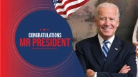 US President Congratulations Cover Digital na Display (16:9) template