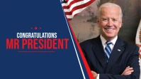 US President Congratulations Cover Digital na Display (16:9) template