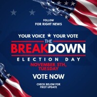 US Presidential Election Day Template Carré (1:1)