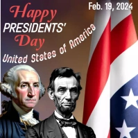 US PRESIDENTS DAY Square (1:1) template
