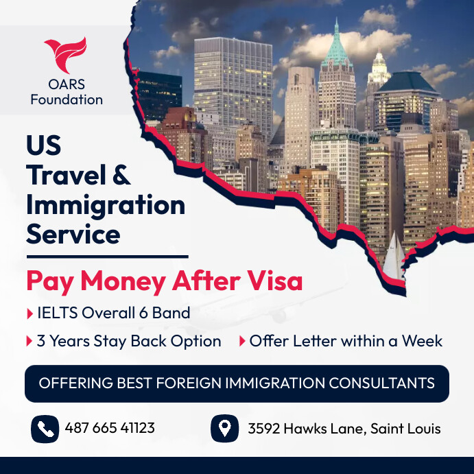 US Travel and Immigration Post Template | PosterMyWall