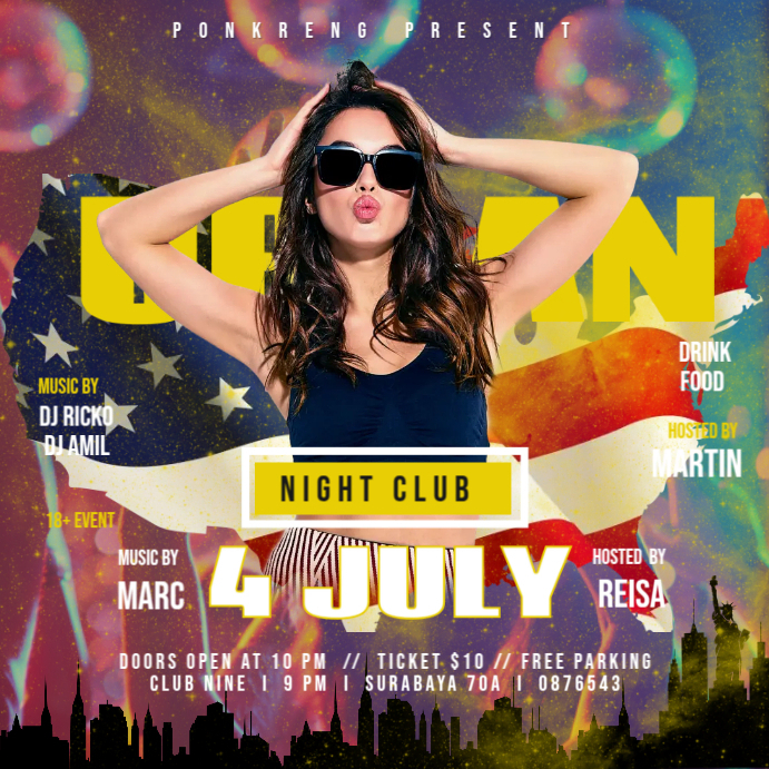 USA DJ Instagram Template PosterMyWall