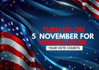 usa elections Postcard template