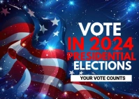 usa elections posters Открытка template