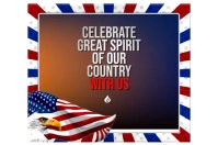 Usa flag quote template ธง
