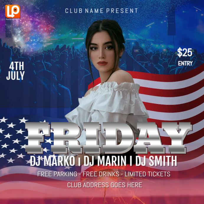 Copy of USA Friday Party | PosterMyWall