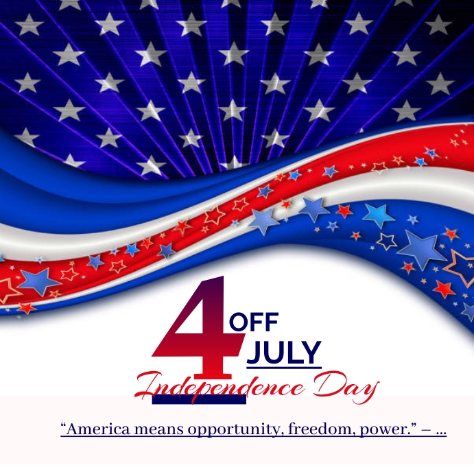 USA Independence day Instagram Post template
