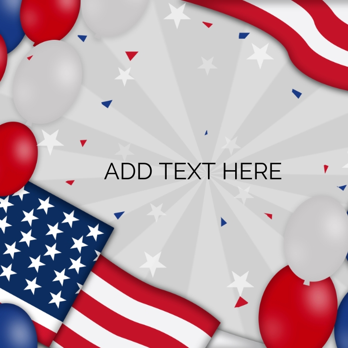 USA INDEPENDENCE DAY Message Instagram template