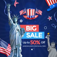 USA Independence Sales Design Template Instagram-opslag