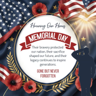 USA Memorial Day Tribute Social Media Post Template Publicación de Instagram