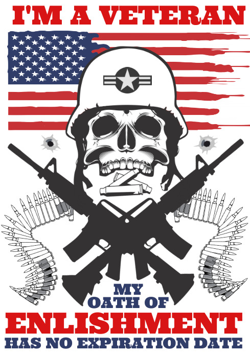 USA Veteran Tshirt template free A3