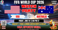 USA vs Australia | FIFA World Cup 2026 Watch Party delt Facebook-billede template