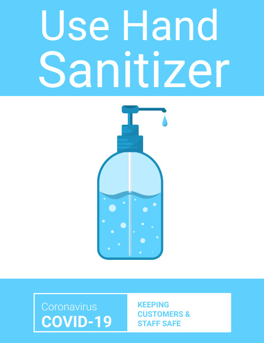Use Hand Sanitizer Template PosterMyWall