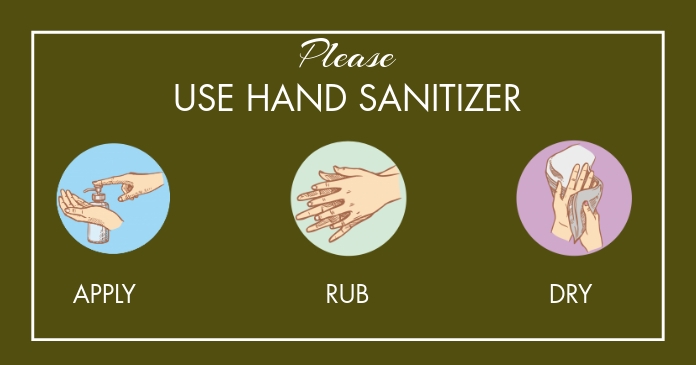 USE HANDSANITIZER FLYER delt Facebook-billede template