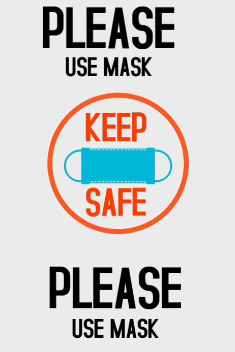 USE MASK POSTER SIGNAGE template