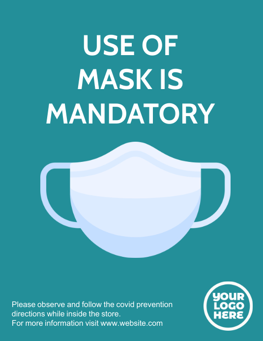 Using Mask Poster use of mask is mandatory store poster Template | PosterMyWall