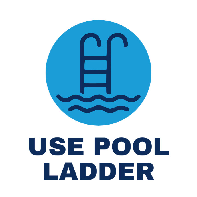 Use pool ladder swimming pool rules signage sign post template