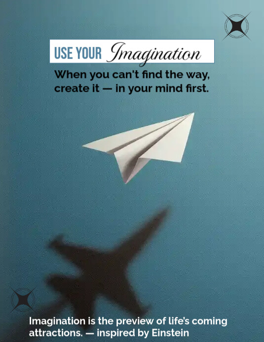 Use Your Imagination Løbeseddel (US Letter) template
