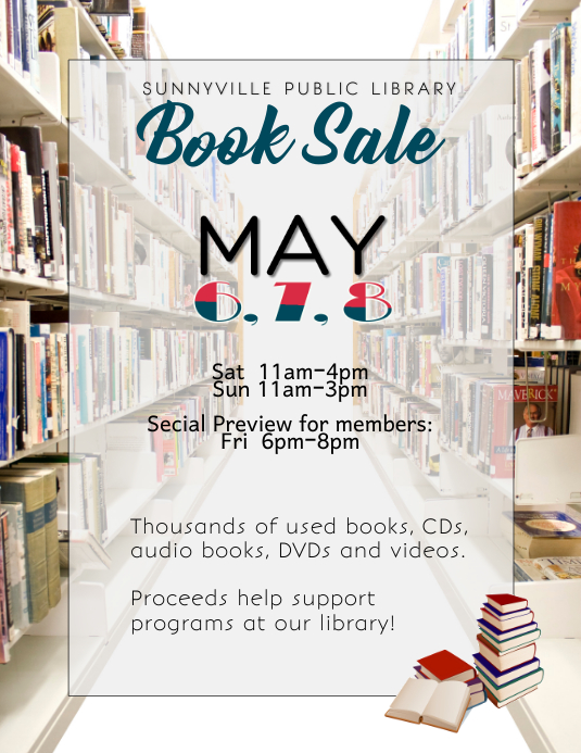 used book sale flyer template PosterMyWall