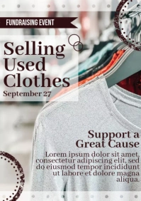 Used Clothes Sale Ads A4 template