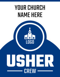 Usher Church Card Flyer (US Letter) template