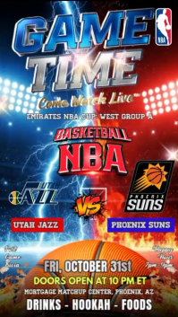 Utah Jazz vs Phoenix Suns Instagram Story template