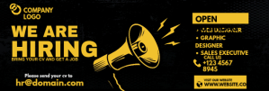 vacancy announcement LinkedIn-banner template