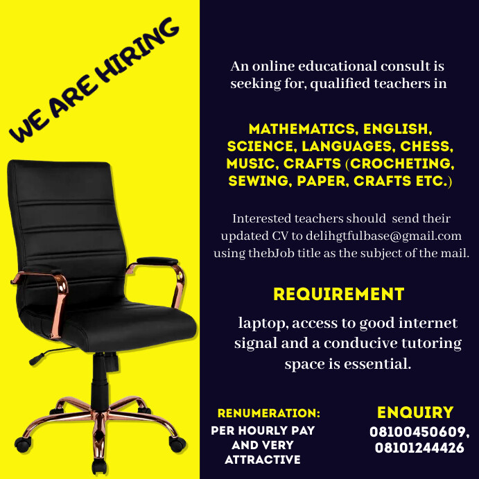 Vacancy Instagram Post template
