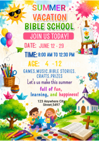 Branco Vacation Bible School A5 Template