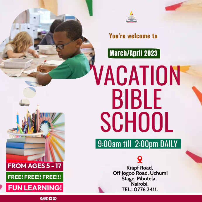 Vacation Bible School Template PosterMyWall