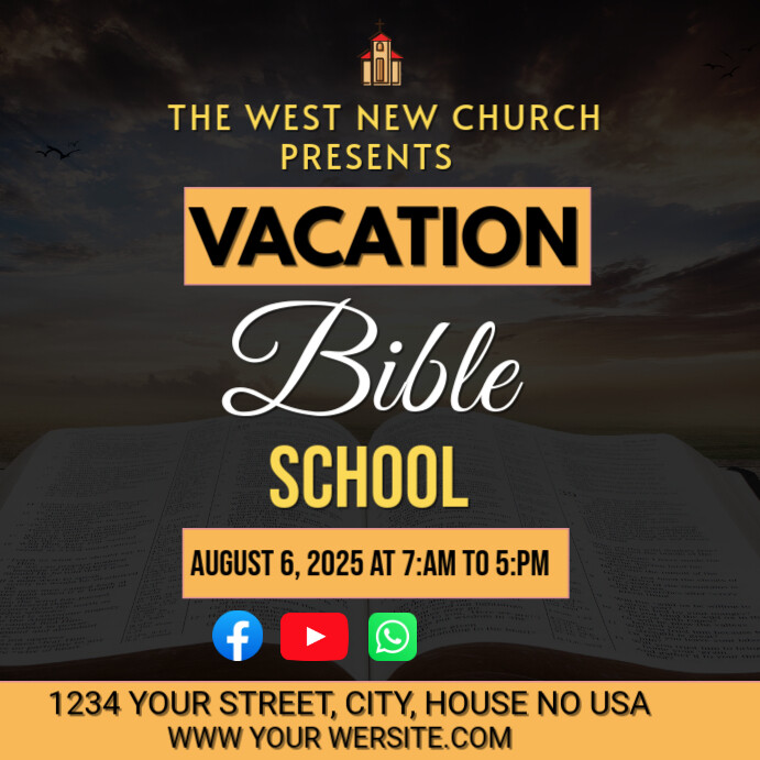 Vacation Bible School Template | PosterMyWall