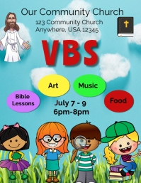 Colorful Vacation Bible School Template | PosterMyWall