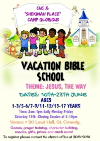 Vacation Bible School Flyer A6 template