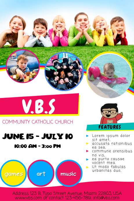 Vacation Bible School Template | PosterMyWall Vacation Bible School Template | PosterMyWall